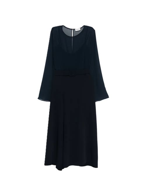 P.A.R.O.S.H.belted flared dress blu P.a.r.o.s.h. | PANTY26-D726119012 BLU